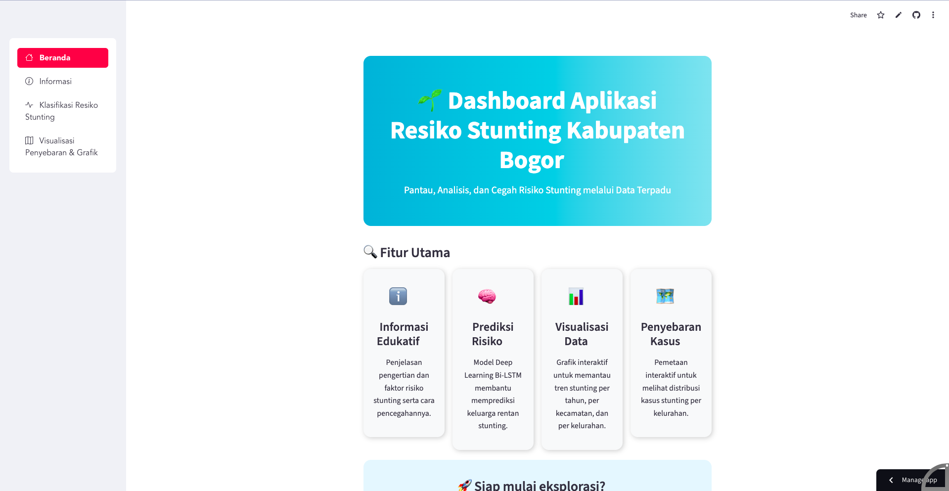 Aplikasi visualisasi Data Stunting